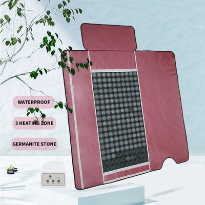 New Style Gold Far Infrared 3 Heating Zone Bian Stones Sauna Blanket With One Controller For Home