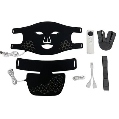 Red Blue Yellow White Facial Therapy Mask with 216 Pieces LED Lights for Face Beauty
