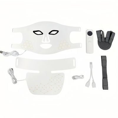 Red Blue Yellow White Facial Therapy Mask with 216 Pieces LED Lights for Face Beauty