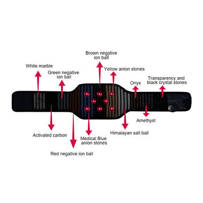 11 Kinds of Energy Stones White and Black Crystals Amethyst Negative Ion Balls Belt for Muscle Recovery