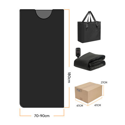 Zipper Far Infrared Sauna Blanket with 1 Heating Zone and Adjustable Temperature 25-80 Celsius Degree for Home and Spa Use