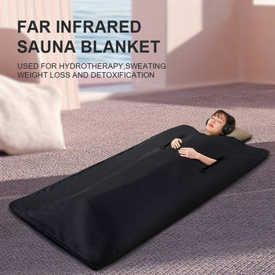 Far Infrared Sauna Blanket with 25-80 Celsius Degree Temperature Control 180*180cm Size and 600W Carbon Fiber Heating for Weight Loss