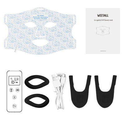 276 pcs LED miktarı Mavi Sarı Kırmızı Işık Terapisi Maske İşlem sonrası iyileşme ve hassas güneş hasarlı cilt için jel ile